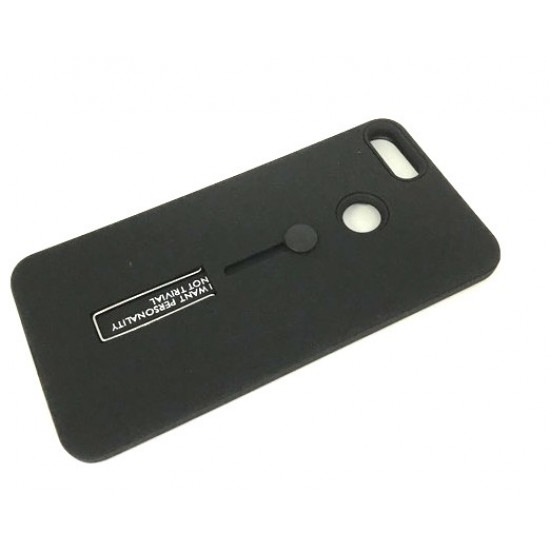 Capa Kickstand Matte Con Alza De Dedo Huawei Y9 2018 Negro